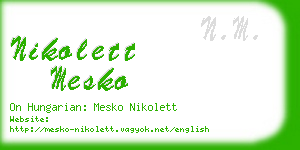nikolett mesko business card